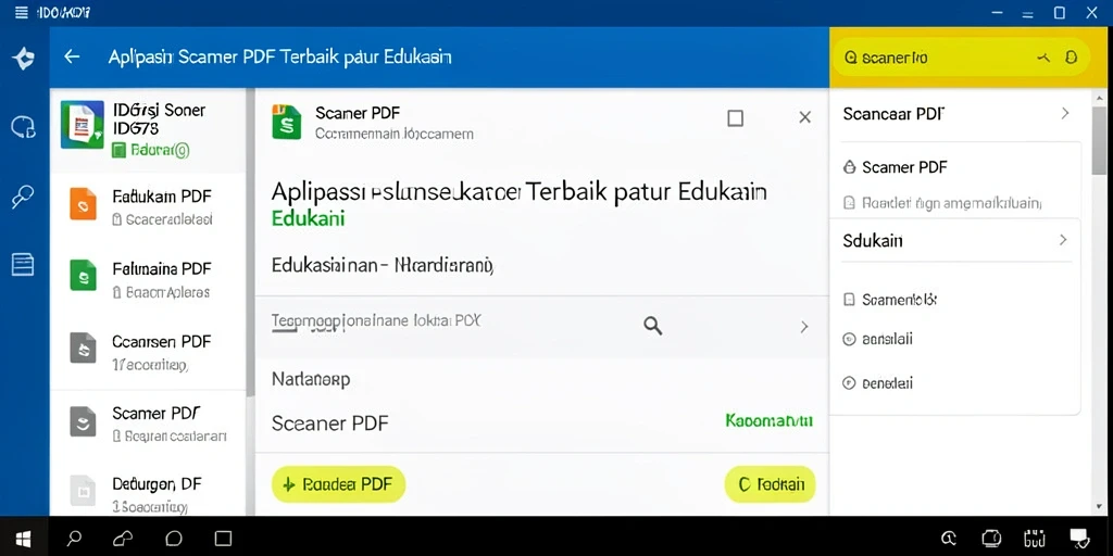 Antarmuka aplikasi ID678 saat melakukan pemindaian dokumen PDF.