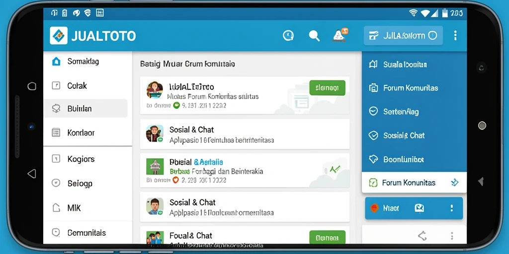 Antarmuka aplikasi JUALTOTO yang menarik dan mudah digunakan.