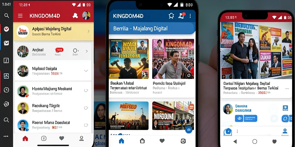 Tampilan antarmuka aplikasi KINGDOM4D yang user-friendly dan informatif.
