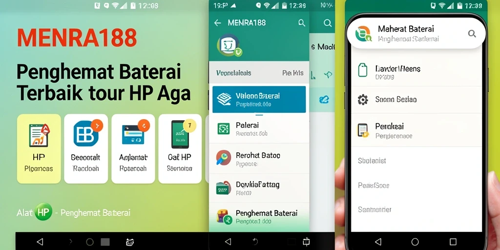 Tampilan antarmuka Penghemat Baterai MENARA188 yang intuitif dan user-friendly.