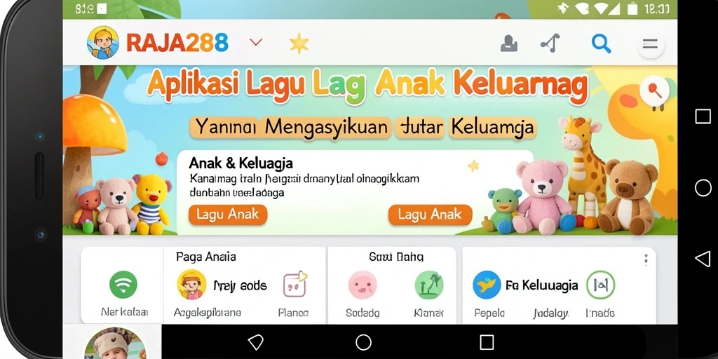 Tampilan antarmuka RAJA288 yang ceria dan ramah anak.