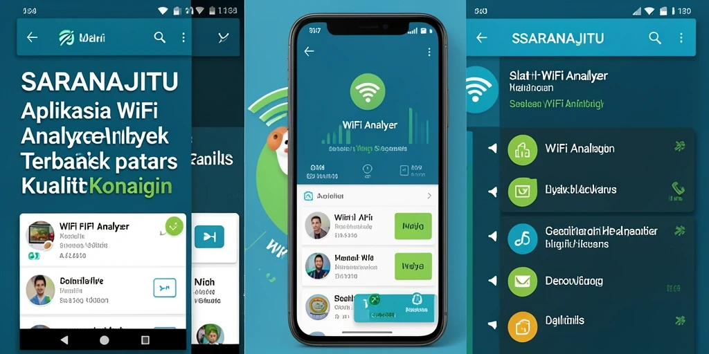 Screenshot utama SARANAJITU menampilkan analisis WiFi yang lengkap.